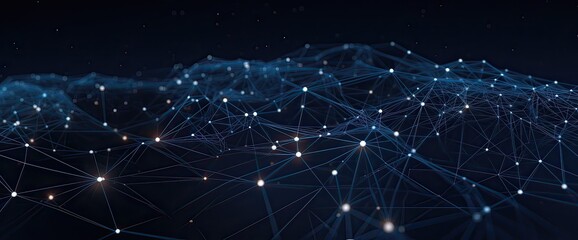 illustration of interconnected waves as a global network