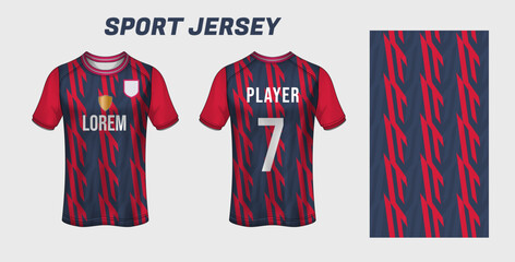 Fototapeta premium Sport jersey design fabric textile for sublimation
