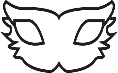 Masquerade vector icon on white background. Comic and tragic mask icon