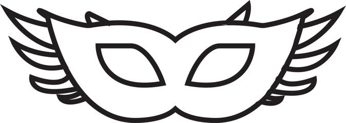 Masquerade vector icon on white background. Comic and tragic mask icon