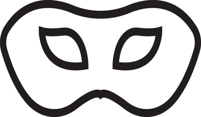 Masquerade vector icon on white background. Comic and tragic mask icon