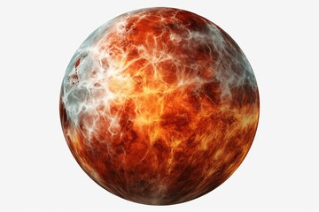isolated transparent mercury planet cutout. Generative AI