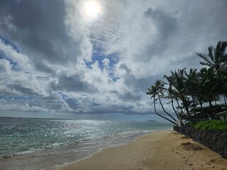 clouds over the sea