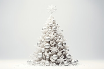 beautiful Christmas tree white background
