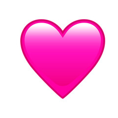 Pink heart emoji isolated vector icon. Emoticons symbol modern, simple, vector.