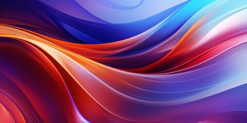 Colorful Glass Creative Abstract Wavy Texture. Screen Wallpaper. Digiral Art. Abstract Bright Surface Liquid Horizontal Background. Ai Generated Vibrant Texture Pattern.