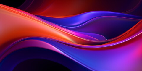 Colorful Glossy Surface Creative Abstract Wavy Texture. Screen Wallpaper. Digiral Art. Abstract Bright Surface Liquid Horizontal Background. Ai Generated Vibrant Texture Pattern.