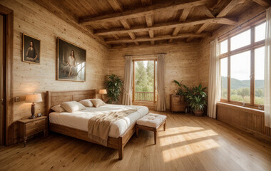 Chambre d'hôtel dans un chalet en bois
