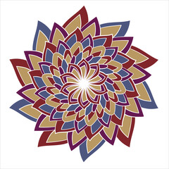 Abstract doodle ornament. Vector mandala pattern.