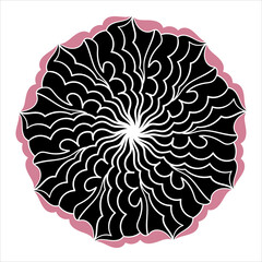 Abstract doodle ornament. Vector mandala pattern.