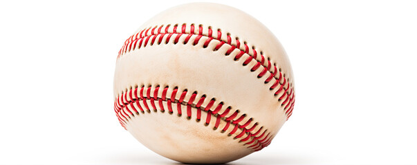 Baseball isoleted on white background. base ball in wide banner or panorama