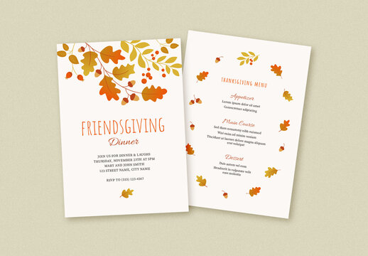 Thanksgiving Dinner Invite Card