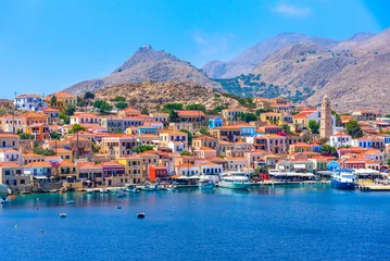 Fotobehang Chalki island, one of the most charmy Dodecanese islands of Greece, close to Rhodes. © gatsi