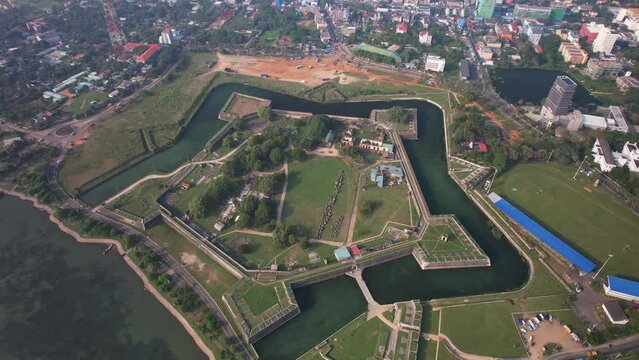 Sri Lanka Jaffna fort drone view