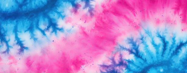 abstract background of pink blue tie-dye wallpaper, generative Ai
