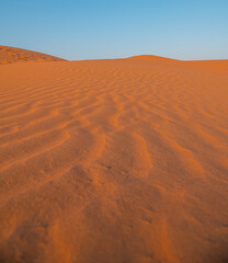 A desert and dune landscape in Oman