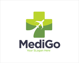 medical go logo designs for health service logistic and health transportation
