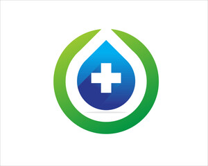 Obraz premium droop health care logo designs for medical symbol and health service