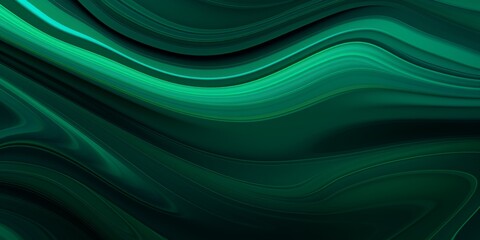 Malachite Crystal Creative Abstract Wavy Texture. Screen Wallpaper. Digiral Art. Abstract Bright Surface Liquid Horizontal Background. Ai Generated Vibrant Texture Pattern.