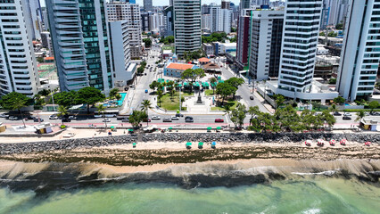 Boa Viagem Church At Recife In Pernambuco Brazil. Cityscape Landscape. Urban District. Downtown...