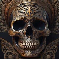 Fototapeta premium Colorful Mexican Skull for Day of the Dead, Sugar Skull