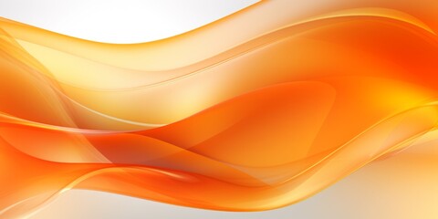 Orange Glass Creative Abstract Wavy Texture. Screen Wallpaper. Digiral Art. Abstract Bright Surface Liquid Horizontal Background. Ai Generated Vibrant Texture Pattern.