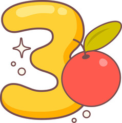 Tree Digit Comic Sticker