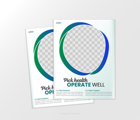 healthcare and medical flyer or poster design layout