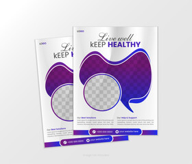 healthcare and medical flyer or poster design layout