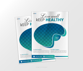 healthcare and medical flyer or poster design layout