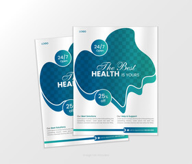 healthcare and medical flyer or poster design layout
