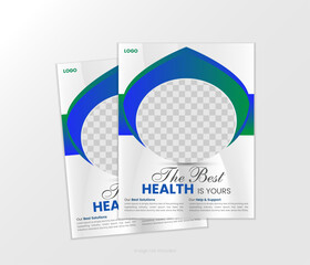 healthcare and medical flyer or poster design layout