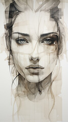 beldade desenho com linhas e traços 