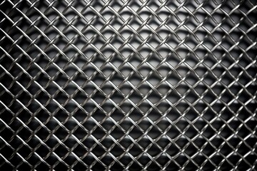 Background made of metal-grid pattern. Generative AI - obrazy, fototapety, plakaty