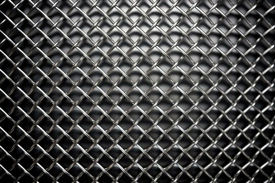 Background made of metal-grid pattern. Generative AI