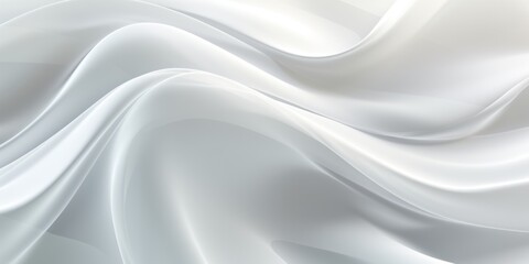 White Glass Creative Abstract Wavy Texture. Screen Wallpaper. Digiral Art. Abstract Bright Surface Liquid Horizontal Background. Ai Generated Vibrant Texture Pattern.