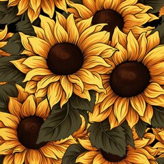 Radiant Sunflower turns their faces to the sun