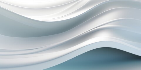 Fototapeta premium White Glass Creative Abstract Wavy Texture. Screen Wallpaper. Digiral Art. Abstract Bright Surface Liquid Horizontal Background. Ai Generated Vibrant Texture Pattern.