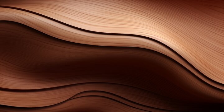 Wooden Oak Creative Abstract Wavy Texture. Screen Wallpaper. Digiral Art. Abstract Bright Surface Liquid Horizontal Background. Ai Generated Vibrant Texture Pattern.