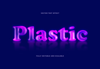 Pink Plastic Text Effect