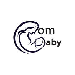 Vector mom and baby logo design vector - 649490510