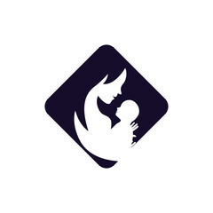 Vector mom and baby logo design vector - 649490518