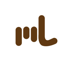 M J letter finger logo vector template