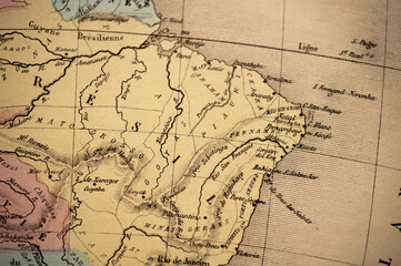 South America, Brazil, Amazon River | Atlas Classique circa 1869 | Antique Map  | Atlas Classique circa 1869 | Antique Map 