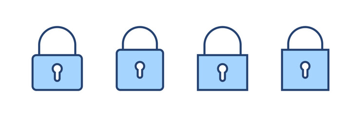 Lock icon vector. Padlock sign and symbol. Encryption icon. Security symbol