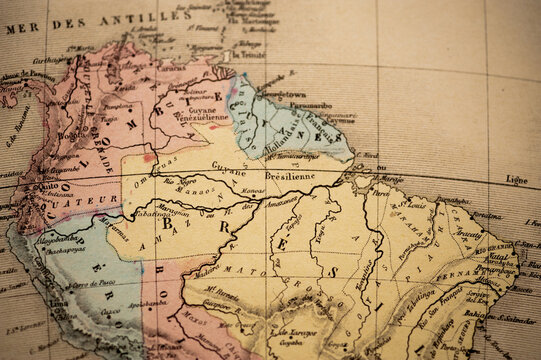 South America, Brazil, Columbia, Amazon | Atlas Classique circa 1869 | Antique Map 