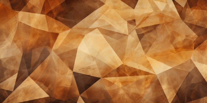 Brown Marble Creative Abstract Geometric Texture. Screen Wallpaper. Digiral Art. Abstract Bright Surface Geometrical Horizontal Background. Ai Generated Vibrant Texture Pattern. © Vector Juice