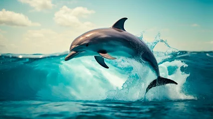 Poster Dolphin jumping out of water © Third Life Creative