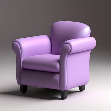3d render of armchair isolated made with generative ai