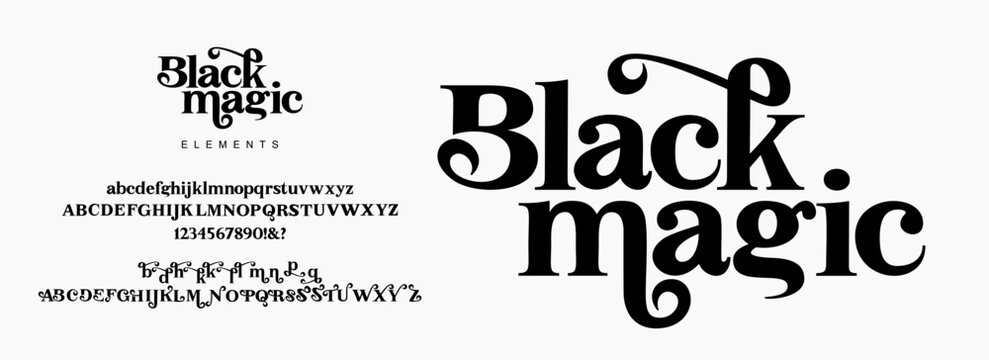 Elegant Font Uppercase Lowercase and Number. Classic Lettering Minimal Fashion Designs. Typography modern serif fonts regular decorative vintage concept. vector illustration